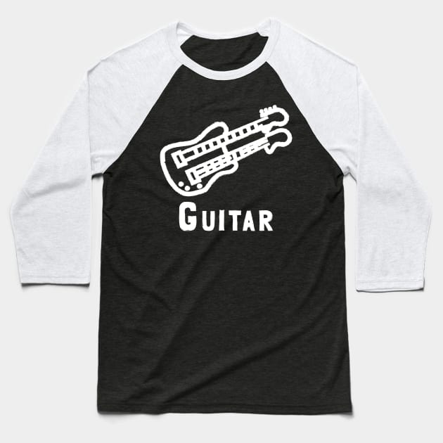 Double-neck Guitar Baseball T-Shirt by ZooTees
